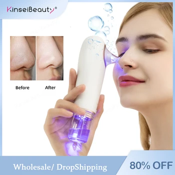 

Vacuum Suction Blackhead Removal Facial Cleaner Small Bubble Pore Acne Pimple Removal Face SPA Skin Care Tool With 4 Head