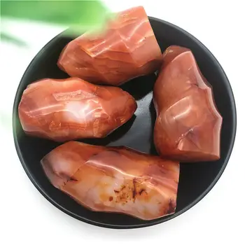 

1pc Natural Colorful Red Carnelian Agate Flame Crystal Geode Healing Decoration Natural Stones and Minerals
