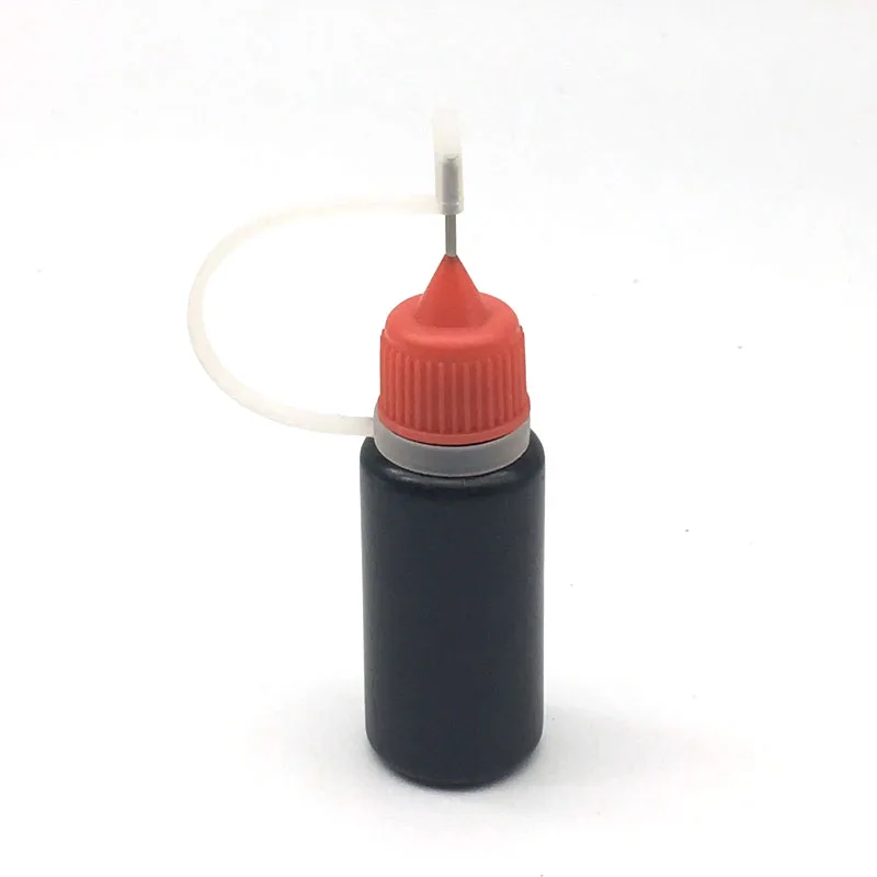 10 шт 5 мл пустая черная pe Пипетка бутылка для E жидкая пластиковая банка с крышка с металлической иглой флакон - Цвет: Red