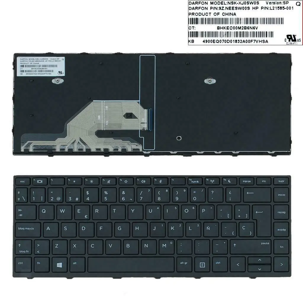 Испанская клавиатура SP Teclado для ноутбука hp Probook 430 440 G5 ZHAN 66 Pro G1