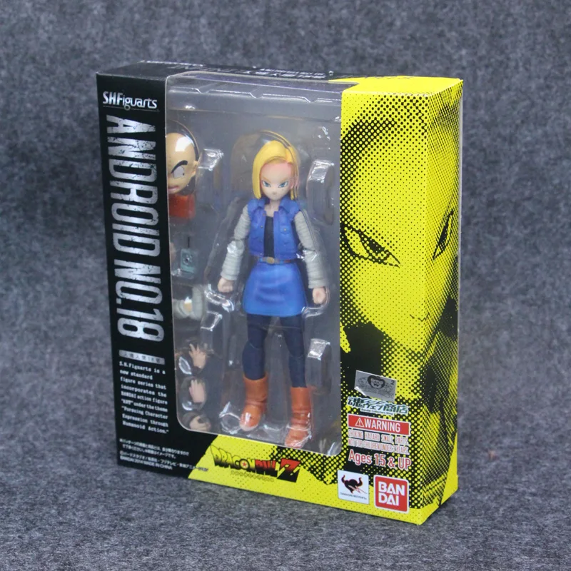 SHF Dragon ball Z Android No. 18 с логотипом BJD Dragonball фигурка игрушки 14 см|Игровые фигурки и
