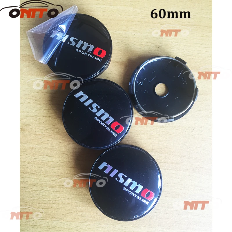 

4pcs 60mm 56mm Nismo Logo Car Wheel Center Cap Hub Caps Car Rims Cover Badge Emblem Car styling