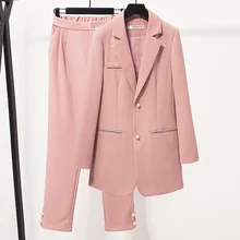 *#Best Price High quality temperament business women's suits pants suit Autumn new slim single-breasted ladies jacket blazer Office pants set *#Best Price High quality temperament business women's suits pants suit Autumn new slim single-breasted ladies jacket blazer Office pants set