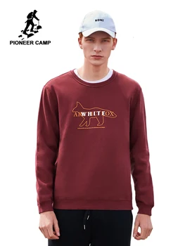 

Pioneer Camp 2019 New Men Sweatshirt Streetwear Winter Thick 100% Cotton O-neck Black Red Color Causal Hoodies For Men AWY906370