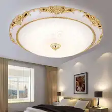 

European Style Glass Ceiling Light Round Shape LED Ceiling Lighting for Bedroom Living Room Balcony Aisle Restaurant Decoration