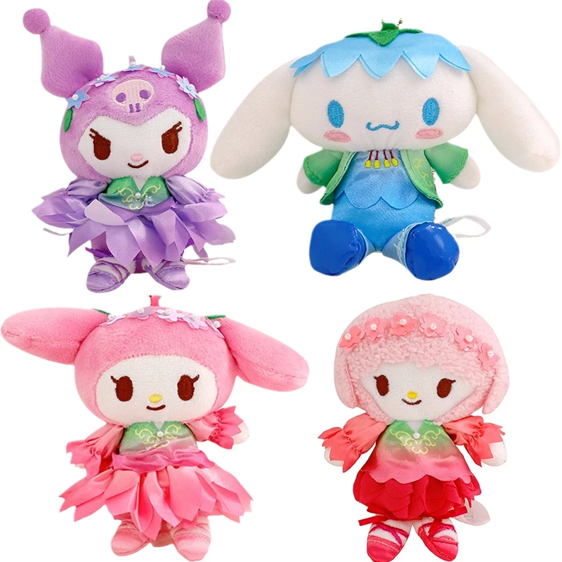 

10cm Kuromi My Melody Cinnamoroll The Flower Angel Cartoon Cute Plushie Pendant KawaiiPlush Toy Anime Stuffed Animals Doll Toys