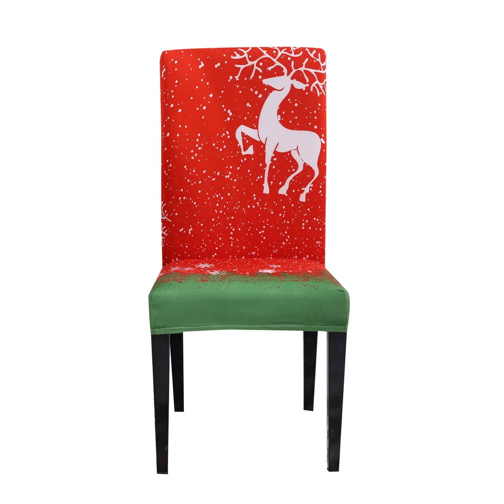 Christmas Elk Для ресторана, чехол на стул Рождественский Чехол для стула стульные Чехлы для обеденного стула мягкий материал привлекательный дизайн красивый - Цвет: Christmas Elk