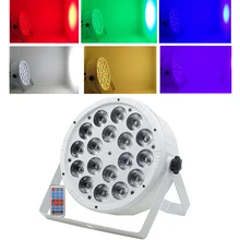 RGBWAUV – lumière de scène plate à 18LED RGBW 6 pouces, contrôleur DJ DMX/télécommande, pour spectacle de mariage Disco