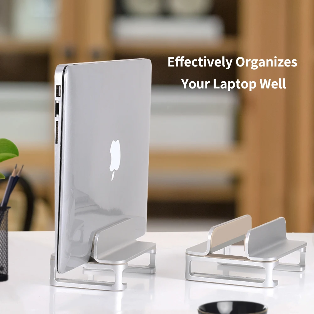 Laptop Holder Aluminum Alloy Vertical Desktop Stand For Laptop Tablet Cell Phone Width Adjustment Storage Organize Bracket Laptop Holder Aluminum Alloy Vertical Desktop Stand For Laptop Tablet Cell Phone Width Adjustment Storage Organize Bracket