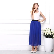 Длинный Макси Женский Стильный сарафан, женские повседневные юбки высокого качества, модные прямые летние женские свободные однотонные юбки больших размеров