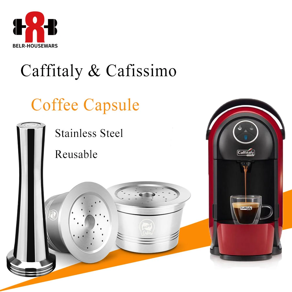

Reusable Refill Coffee Capsule for Caffitaly MINI Stainless Steel Coffee Filter Pod Compatible Cafissimo & K-Fee Coffee Mahcine