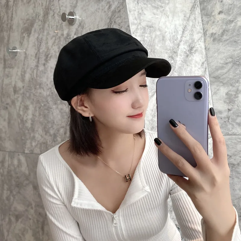 Casquette Béret Femme Octogonale - Style Newsboy Rétro Et Ajustable Pour Toutes Saisons