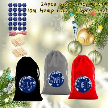 

Bags Xmas Bags Hanging Decor With Rope Kit Decoration Ornamnents Reusable