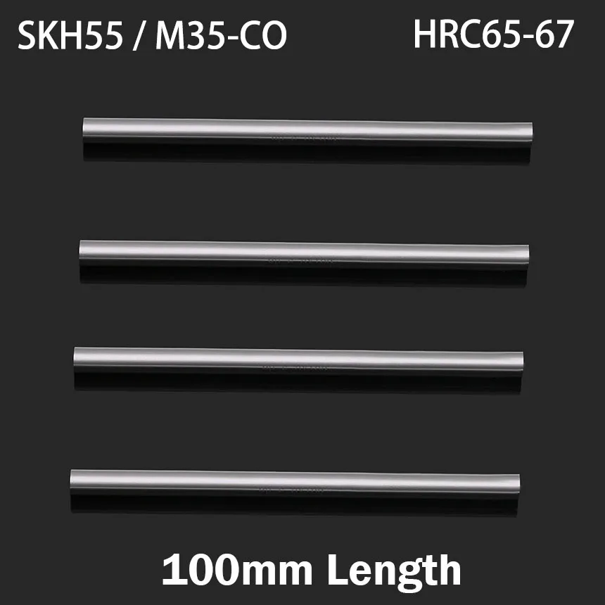 

3.4mm 3.5mm 3.6mm OD 100mm Length M35 HSS-CO SKH55 HRC65-67 Jobber Drill Bit Boring Round CNC Cutting Turning Lathe Tool Bar Rod