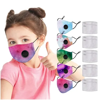 

5 Face Mask For Kids Children's Adjustable Cotton Face Mouth Mask Windproof Reusable Printed Mask Mascarillas Lavable 10 Filters