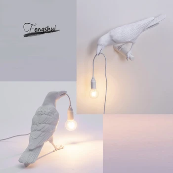 

Italian Resin Bird Led Wall Lamp Art indoor Decor Home Bird LED Wall Sconces Bird Living Lamp Animal Furniture Bird Lamp Bedroom
