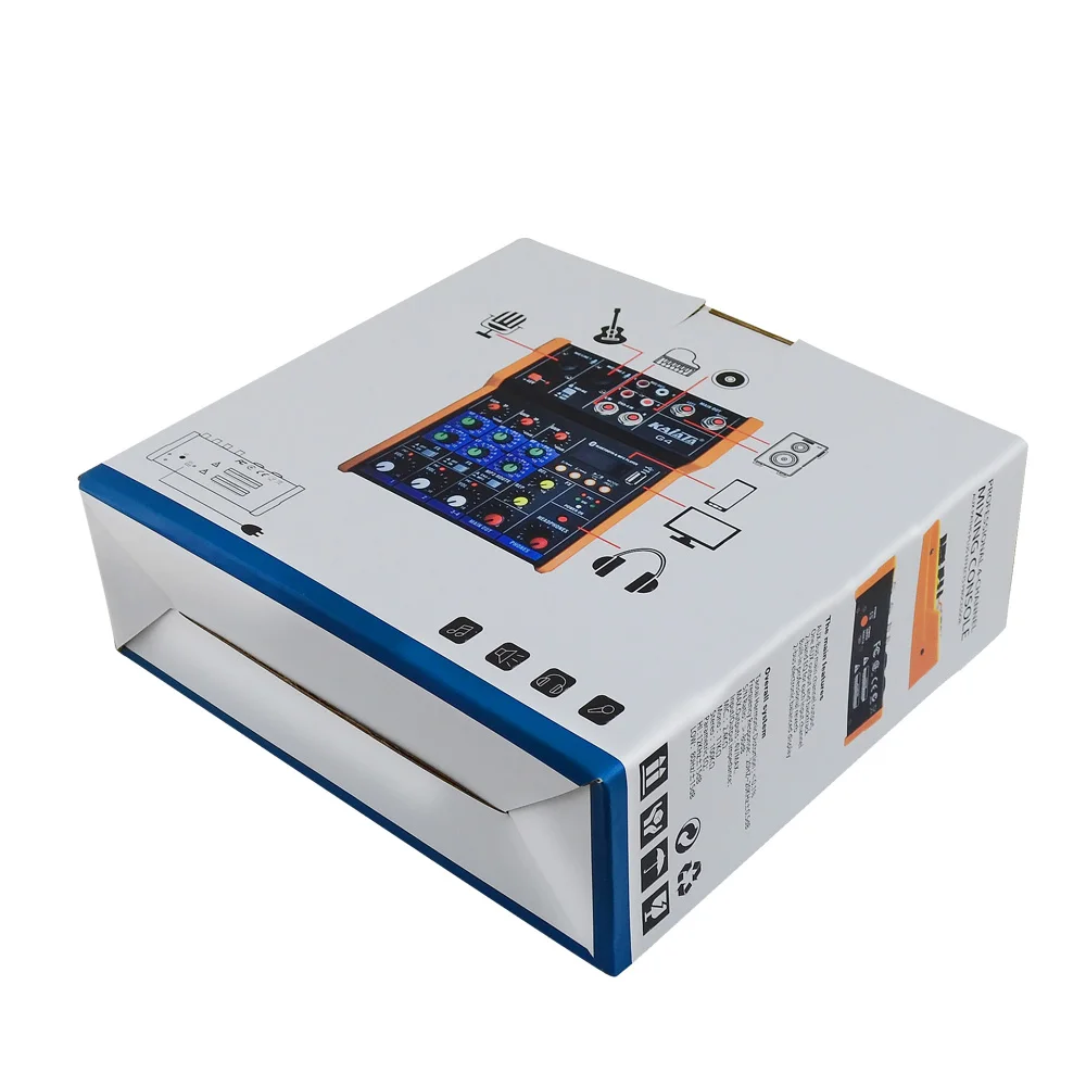 G4 Wireless 4-channel Audio Mixer Portable Sound Mixing Console USB Interface MP3 Computer Input 48V Phantom Power Monitor