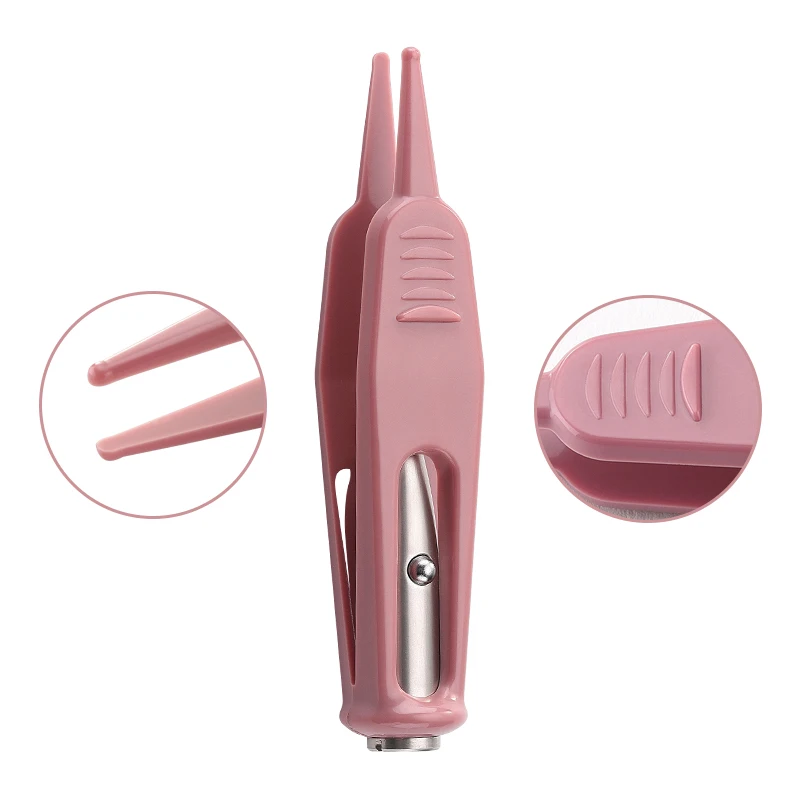 Новорожденный ушной Пинцет нержавеющий Нос Очистка Пластик светодиодный