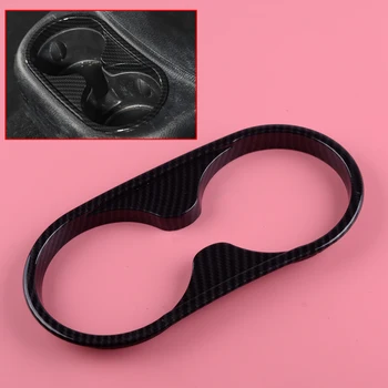 

DWCX Carbon Fiber Black Car Rear Water Cup Holder Panel Trim Cover Fit for Jeep Wrangler JK 2011 - 2013 2014 2015 2016 2017 2018