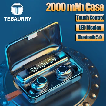 新しい bluetooth ヘッドフォンワイヤレスイヤホン 9D ステレオ bluetooth 5.0 イヤホンスポーツ防水ミニイヤフォン携帯電話用ヘッドセット