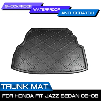

Car Rear Trunk Boot Mat Waterproof Floor Mats Carpet Anti Mud Tray Cargo Liner For Honda FIT JAZZ Sedan 2006 2007 2008