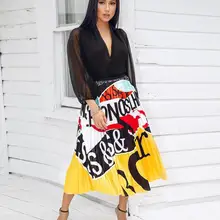 VAZN Летняя Сексуальная Женская юбка до щиколотки Сексуальная средняя талия плиссированная 7 дизайн модная юбка Сексуальная женская уличная юбка OSM3273