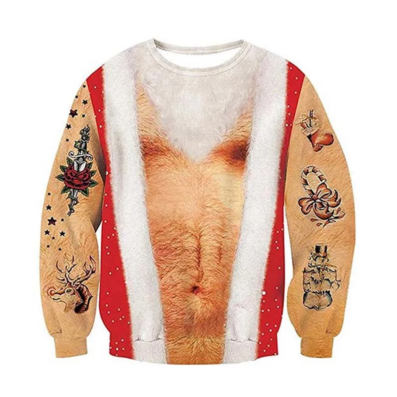 Забавный Уродливый Рождественский свитер Дональд Трамп 3D повседневный мужской пуловер, Рождественский свитер осень зима новинка foute kersttrui - Цвет: Picture color