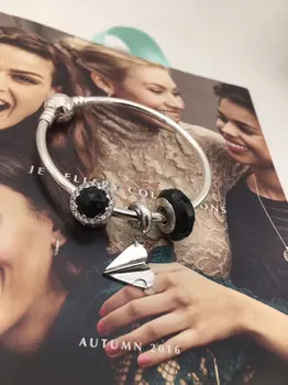 

High Quality Original 925 Sterling Silver Aircraft Bracelet Set with Original Logo for Ladies Jewelry Gift, Free Delivery.