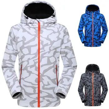 

Winter Outdoor Male Soft shell Windbreaker Jacket Waterproof Thermal Mountain Climbing Sports Anti-UV Fleece Breathable Jacket