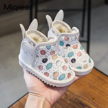 Bottes Martin pour bébés filles, chaussures d'hiver à semelle souple, coupe vent, chaudes, en peluche, 2021