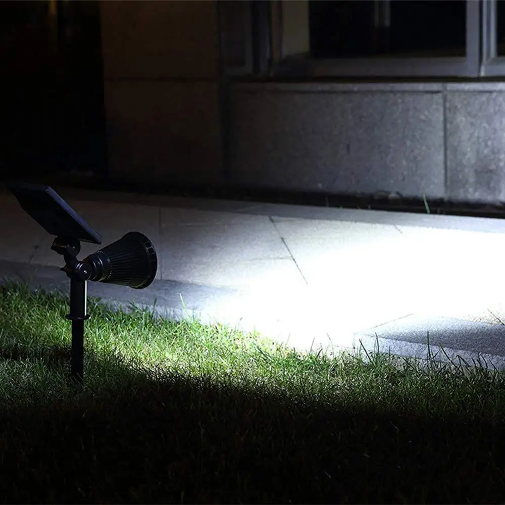 7 светодиодный s Солнечный СВЕТОДИОДНЫЙ светильник для газона, светильник ing IP65 водонепроницаемый светильник с управлением, вставляемый напольный садовый светильник с функцией RGB - Испускаемый цвет: Cold White