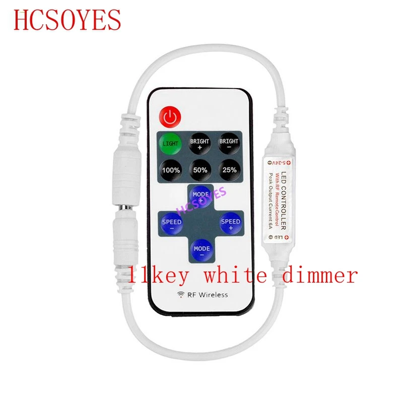 DC5-24V 11key 3Key 9key DC РЧ Беспроводной монохромный СВЕТОДИОДНЫЙ контроллер Диммер для SMD5050/3528/5730/5630/3014 Светодиодные ленты 433 МГц