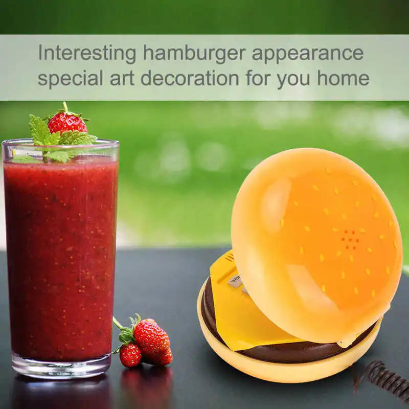 Landline Phone Novelty Emulational Hamburger Telephone Wire Landline Phone Home Decoration telefono fijo