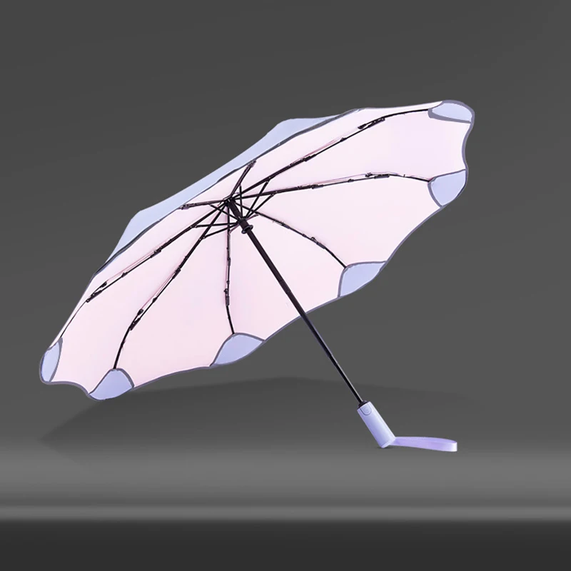 2020 nueva curva Flash paraguas de luz de la noche automática claras lluvia mujeres UV Parasol 8K a prueba de viento Ideas de regalo - AliExpress Hogar y jardín