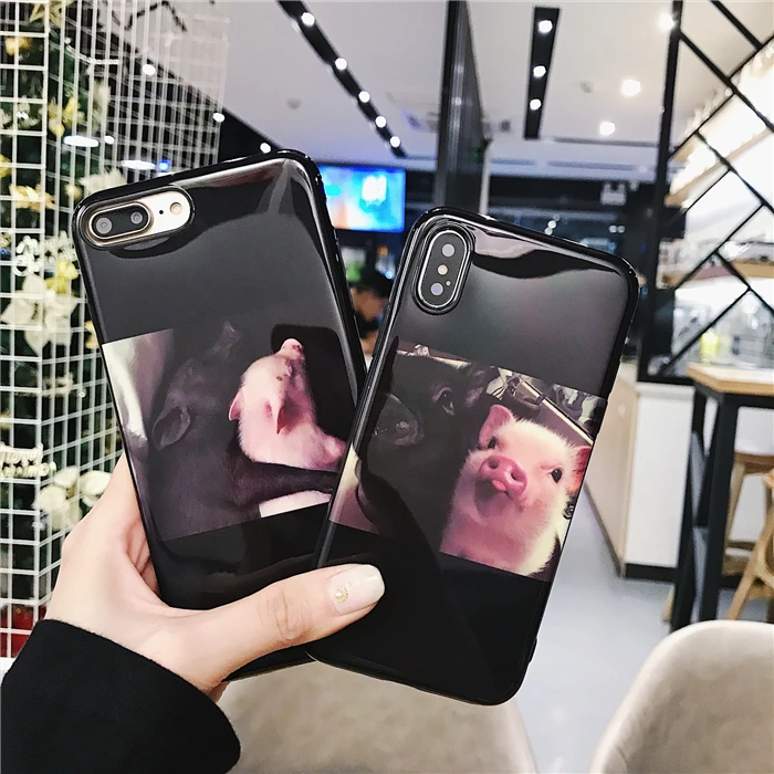 

Couple Cartoon Pig Anti Knock Soft Silicone For Iphone 6 6S Plus 7 8 Plus X XS XR XSMAX Protective Fitted Smart Phone Cover Case