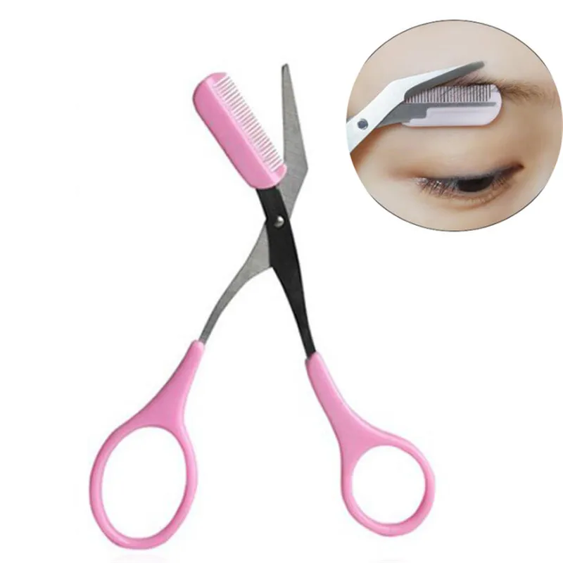 Eyebrow Trimmer Scissor with Comb Facial Hair Removal Grooming Shaping Shaver Cosmetic Makeup Accessories Makeup Tool 2