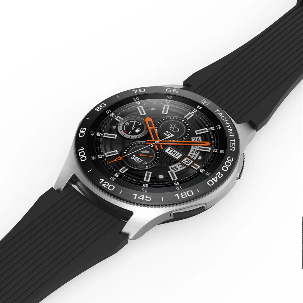 Алмазный металлический ободок чехол для samsung Galaxy Watch 42 мм/46 мм gear S3 клеющаяся крышка ремешок аксессуары для часов