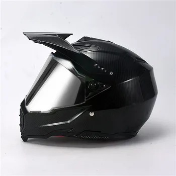 

Carbon Fiber 2019 New Flip Up Racing helmet Modular Dual lens Motorcycle Helmet full face Safe helmets Casco capacete casque DOT