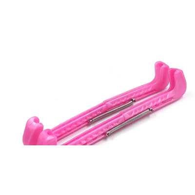 1 пара фигурных коньков бахилы нож для колки льда лезвие протектор рукав нейлон ПВХ морозостойкий Регулируемый Анти-скольжение 5 цветов - Цвет: Pink