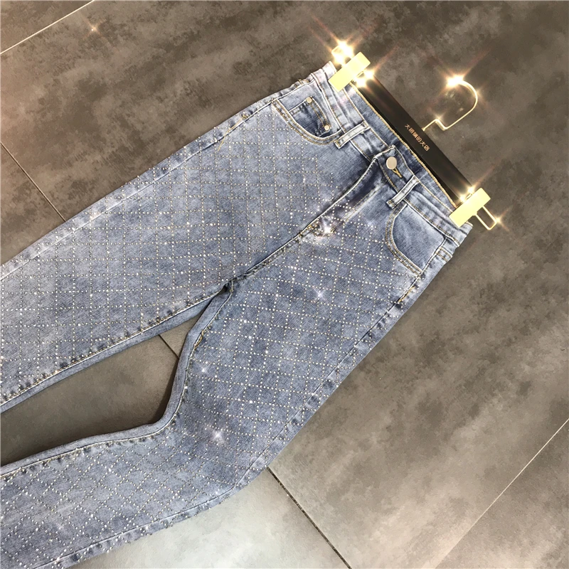 Новое пополнение детских зимних ноги бриллиантовыми решетки сверла очень развивать нравственность узкие брюки джинсы трусики