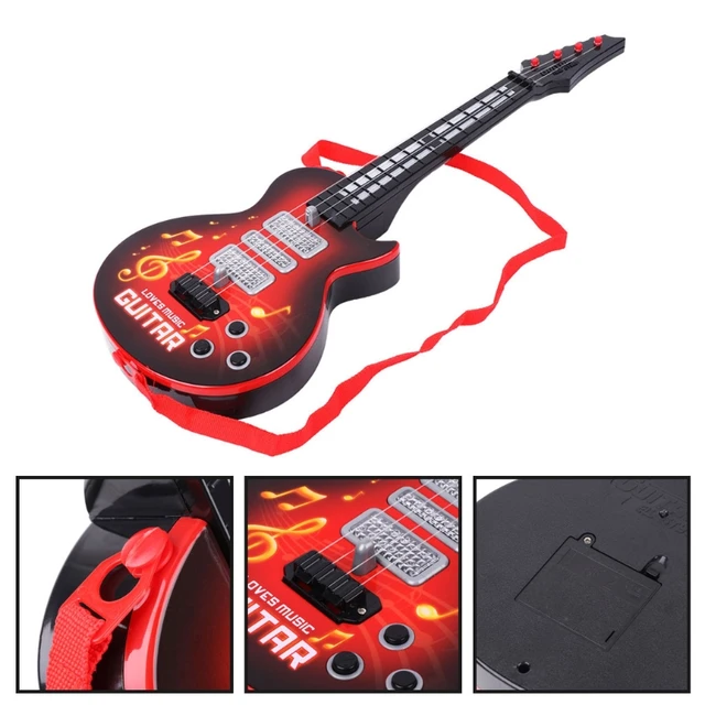 Music Electric Guitar 4 Strings Musical Instrument Educational Toy Kids Toy Gift 3