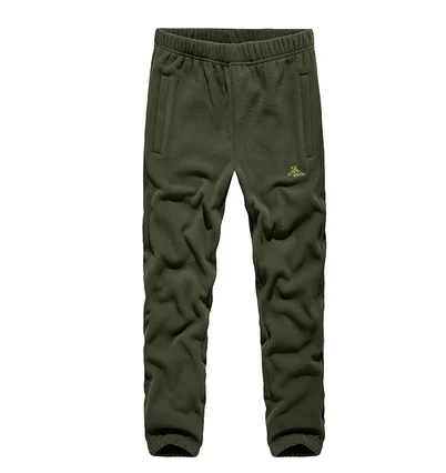Мужские полярные флисовые тренировочные штаны осень зима матовый пот брюки утепленные повседневные длинные брюки плюс размер XXXXL Мужская одежда - Цвет: 906 Army green