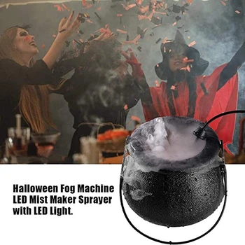 

Halloween Witch Cauldron Pot and 12LEDs Color Changing Mist Maker Fog Maker Fogger for Halloween Party Best Price