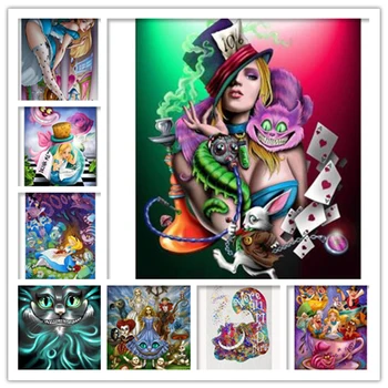

Cartoon Alice in Wonderland 5D DIY Diamond Painting Full Square/Round Diamond mosaic Embroidery Cross Stitch Home Decor