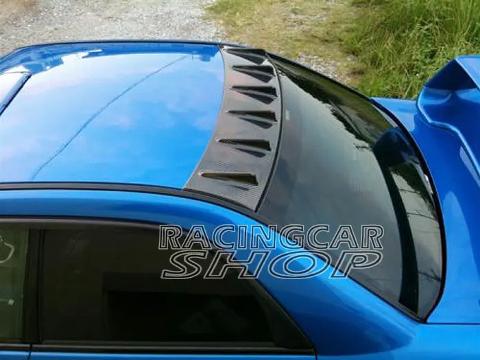 VG Style Real Carbon Fiber Shark Fin Wing Rear Roof Spoiler For Subaru Impreza 4D Sedan WRX STI 02-07