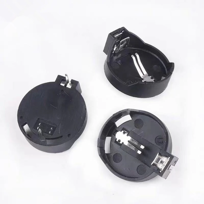 

Black CR2032 Button Battery Holder CR2025 3V Coin Cell Holder Straight Socket Batteries Storage Boxes Case Organizer