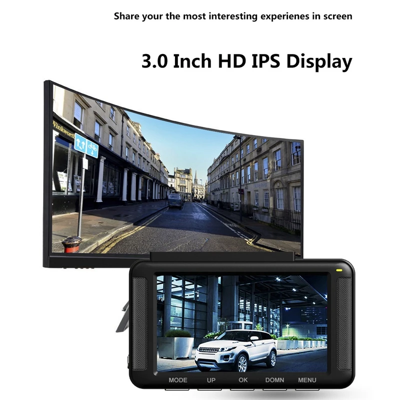 Новые 3 дюймов gps 1080P Камера HD Видеорегистраторы для автомобилей Dash Cam видео Регистраторы G-Сенсор вождения Регистраторы