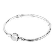 Детский серебряный браслет с застежкой, новинка, 925 пробы серебряный браслет, Подходит для европейских шармов, самодельные ювелирные изделия