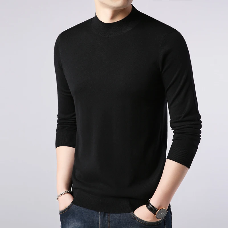 Men Sweater Casual Male Solid Knit Shirts Slim Sweater Leisure Tops  2019 Brand New Hot Brand Clothing Sueteres Hombre Cafarena