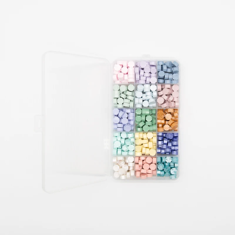 600 Pieces Colorful Sealing Seal Stamp Wax Beads Kit With 24 Grids Storage  Box